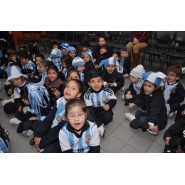 Festejos por el Día de la Bandera con los niños de Jardín